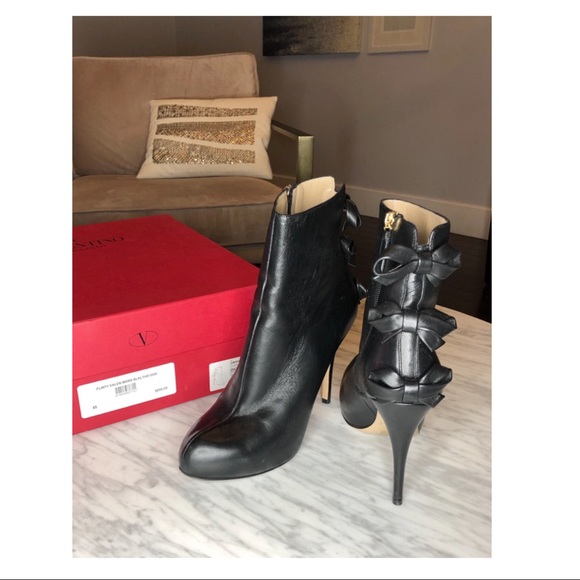 Valentino Shoes - ❤️VALENTINO - Triple Bow High Heel Bootie - 38.5